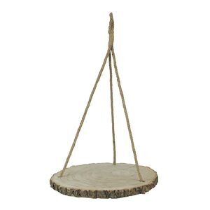 15.5 Inch Paulownia Wood Slab Hanging Tray Decorative Natural Bark Home Decor